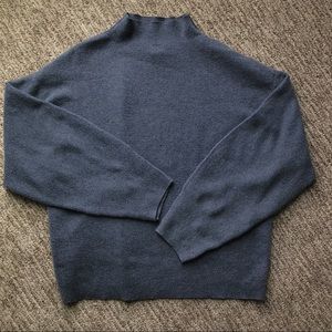Ash blue mock neck sweater